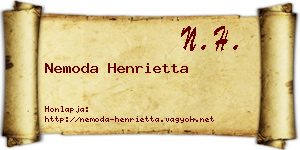 Nemoda Henrietta névjegykártya