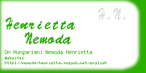 henrietta nemoda business card